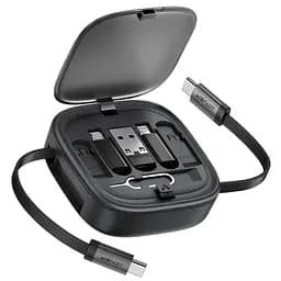 Дата кабель Acefast J3 box 5-in-1 60W (0.95m) Black