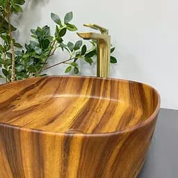 Умивальник VBI Arezzo wood matt накладний VBI-013205, Коричневий - мініатюра 5