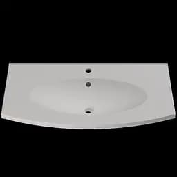 Раковина матова врізна Amidicon Montana 100 1000x510 з литого каменю MONTANA_100_MAT, Білий матовий