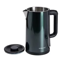 Електрочайник SOKANY SK-09018 дисковий 3 л, малахіт Sokany SK-09018GR - мініатюра 2