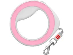 Поводок для собак WAUDOG R-leash светоотражающая лента XS-M до 40 кг 2.9 м розовый (81277)