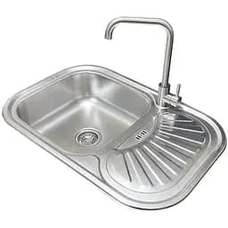 Комплект мийка + змішувач Romzha Stela Satin (B)