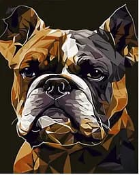 Набір для розпису по номерах Серйозний французький бульдог, Strateg, 30x40 см, SS6741