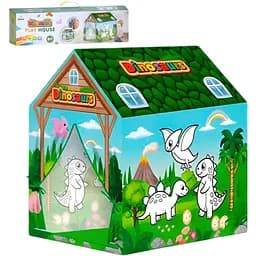 Творчий намет-розмальовка Intex MR 1264-2 з принтом динозаврів, фломастери в комплекті (103x69x93 см)