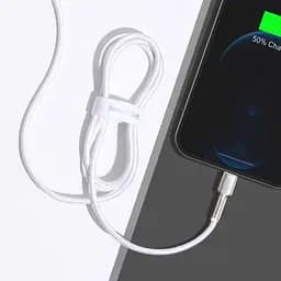 Кабель Baseus Cafule Metal Series Data Cable USB to Lightning 2.4A 2m CALJK-B02 White - мініатюра 6