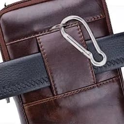 Чоловіча шкіряна бананка BULL 15х9.5х2 см sum0025633 - мініатюра 10