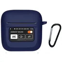 Чехол-накладка DK для JBL Tour Pro 3 | Silicone Candy Friendly с карабином (dark blue)