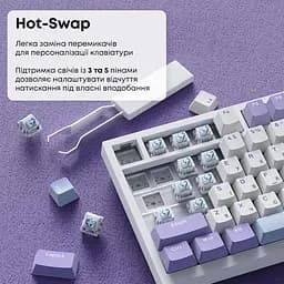 Клавіатура Ajazz AK820 Sea Salt Switch White (AK820-SS-PWB) [163669] - мініатюра 11