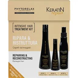 Набір для волосся Phytorelax Laboratories Keratin Repair Intensive Hair Шампунь 250 мл + Спрей 150 мл + Молочко 100 мл