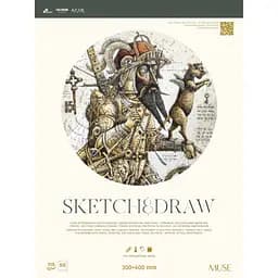 Блок Muse Sketch&Draw на склейці 30х40 см 50 аркушів в асортименті (PB-GB-050-079) - мініатюра 2