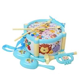 Детские Музыкальные инструменты Bambi 890-18(Turquoise) барабан, дудка, маракасы
