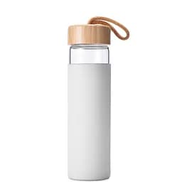 Пляшка скляна OldBro бамбукова кришка із захисним силіконовим чохлом Blanco 590 мл