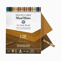 Блок пастельного паперу Sennelier Pastel Card, 18×24 см, 12 аркушів, Земляні відтінки