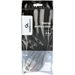Аудио-кабель Cablexpert 2хRCA - 3.5 мм (M/M), 1.5 м, черный (CCA-352-1.5M)