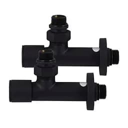 Набір Кран вентильний кутовий з американкою Solomon Lux 1/2″ 7777 (2шт.) Black 000020284 - мініатюра 4