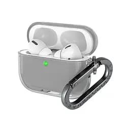Чохол для навушників Apple AirPods Pro 3, чорний, Air, термополіуретан (TPU), протиударний, захист від подряпин, пилу і ударів, футляр з карабіном для кріплення, точні вирізи для доступу до роз"ємів, ArmorStandart (ARM88267) - мініатюра 2
