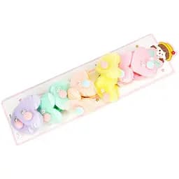 Резинка для волосся дитяча М'які сердечка La-beauty 0108-413, 10 штук