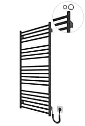 Электрический полотенцесушитель HF Greenwich 1170x530 black matte 6.1.0304.06.BM, Черный матовый, универсальное (коннектор), Электронный