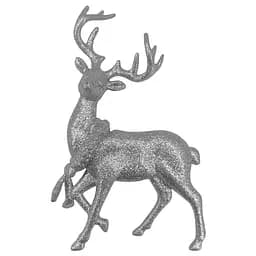 Елочная игрушка MIS LT Олень 8,5х13х3 см серебряный