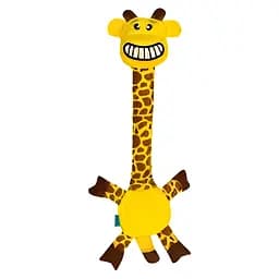 Игрушка для собак Barksi Жираф с хрустящей шеей и пищалкой 