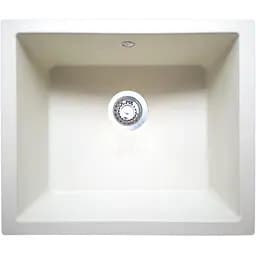 Гранітна кухонна мийка Romzha Mira U-540 Biela (102) під стільницю