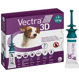 Капли на холку Ceva VECTRA 3D (Вектра 3D) от внешних паразитов для собак весом от 4 до 10 кг – 3 пипетки
