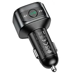 АЗП FM модулятор Hoco E67 QC3.0 (2USB-A) Чорний - мініатюра 5
