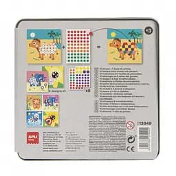 Гра зі стікерами Apli Kids у металевій коробці Тварини (13949) - мініатюра 5