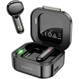 Наушники беспроводные Borofone BW16 стерео гарнитура вкладыши в кейсе черные