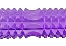 Масажний ролик EasyFit Grid Roller 45 см v.2.2 Фіолетовий - мініатюра 3