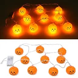 Гірлянда "Гарбузики" 160см, 10 лампочок, на батарейках MK5757