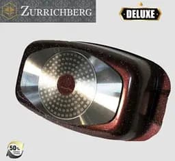 Гусятниця Zurrichberg ZBP-7102 з мармуровим покриттям з кришкою 32 см 5.6 л Бордо - мініатюра 3