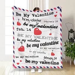Плед 3D з побажаннями Be My Valentine 3301_B 15625 135х160 см