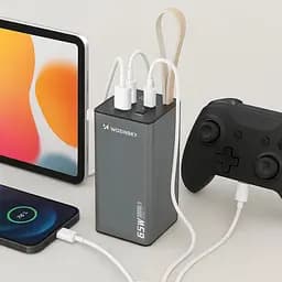 УМБ Wozinsky 30000mAh K65+ 65W PD,QC USB-A,2xUSB-C Gray - мініатюра 4