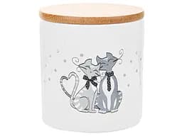 Банка Lefard Коти для сипучих продуктів з бамбуковою кришкою, 450 мл, 10х10х11 см (940-253)