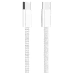 Дата кабель USB-C to USB-C FineWoven for Apple (AAA) (1m) (box) White