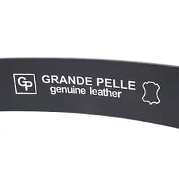 Якісний ремінь під джинси з натуральної шкіри Grande Pelle 11685 чорний 120 см - мініатюра 4