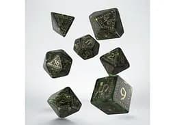 Набір кубиків Runic Bottle-green & gold Dice Set , 7 шт. (SRUN05) - мініатюра 2
