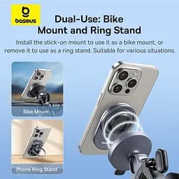 Мото-вело тримач Baseus PrimeTrip Series Stick-on Type Bike Phone Mount чорний C40569001121-00 - мініатюра 8