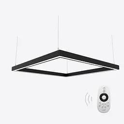 Димуємий світлодіодний світильник X-LED 160ВТ квадрат чорний (840х840х43)