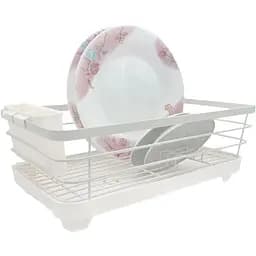 Сушка для посуды Lemax с держателем для приборов белая (LF-634)