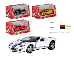 Металева інерційна легкова модель Ford GT 2006 5", відкриваються двері (В асортименті) - мініатюра 3