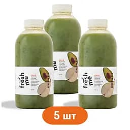 Смузі FreshMe шпинат/груша/авокадо Green Fit Набір 5 шт х 700 мл
