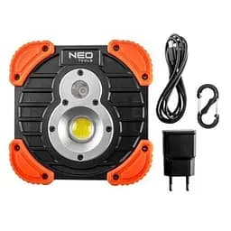 Прожектор Neo Tools акумулятор, 2600мАг, 3.7 Li-ion, 10 Вт + 3 Вт, 750+ 250 люме (99-040) - мініатюра 2
