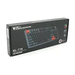Клавіатура механічна USB JEDEL KL-114, довжина кабелю 170см, RGB підсвічування, (Eng/Укр/Рус), (405х160х45 мм), Black/Gray, 98к, Q10 - мініатюра 2