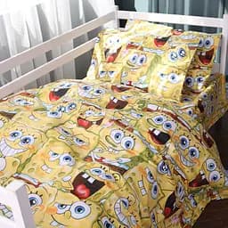 Комплект постільної білизни Mirson бязь Kids Time Funny Sponge Bob 175х210 см (2200011447551)