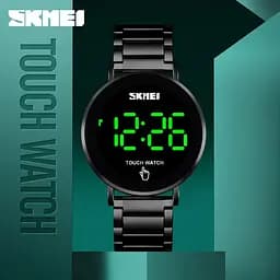 Наручний чоловічий годинник Skmei Light 1550 (Чорний) - мініатюра 8