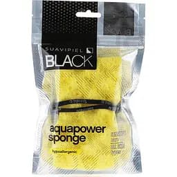 Губка для душу Suavipiel Black Aqua Power Sponge жовта 