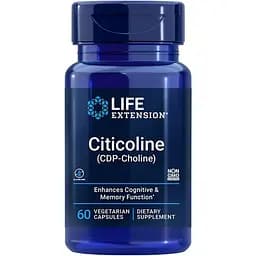 Цитиколін Life Extension Citicoline, 60 вегакапсул для підтримки мозку,уваги та пам'яті