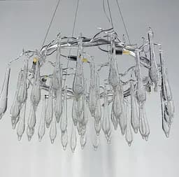 Роскошная люстра в хроме со стеклянными подвесами Ст. MD 9006 CH | Line F